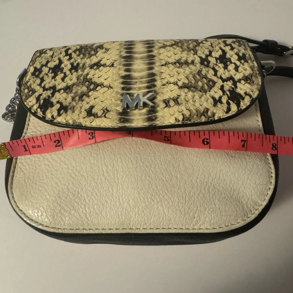 #201 Michael Michael Kors Python Half Dome Small Crossbody Bag - Picture 9 of 16